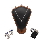 (15338) Set diamantnega nakita SAFIR 18K 750/1000 + Certifikati