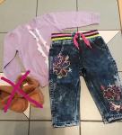 Jopica in hlače jeans št, 68