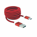 1.5m microUSB kabel SBOX rdeči USB-10315R