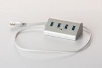 Amazon Basics USB hub - USB 3.1 Type A, 4 Pin Hub, Aluminum, Silver