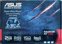 ASUS Radeon R7 240, 2GB DDR3, PCI-E, low profile, cena: 20€