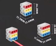 Hitri razdelilni konektor sponka za žico kabel 3-polni, 3-4 nivojski