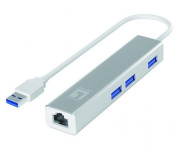 USB->RJ45 LevelOne kombiniran adapter USB-0503 Gigabit + 3xUSB HUB