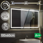 Kopalniško ogledalo z LED osvetlitvijo anti-fog100x60