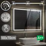 Kopalniško ogledalo z LED osvetlitvijo na dotik z funkcijo 100x 70