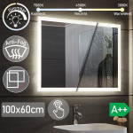 Kopalniško ogledalo z LED osvetlitvijo  z funkcijo anti-fog 100x 60