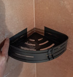 Košarica za tuš kabino-aluminij, BREZ vrtanja, enostavna postavitev