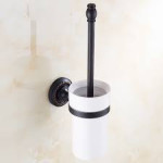 Wc ščetka črna retro stenska