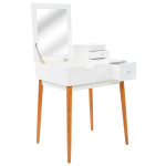 vidaXL Toaletna mizica z ogledalom MDF 60x50x86 cm