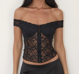 Črn čipkast korzet (corset)