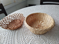Pletena košara iz naravnega materiala, 2 kom, brezhibni