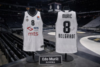 KK Partizan Edo Murić matchworn podpisan dres
