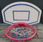 Tabla in košarkarski koš (obroč) z mrežico premera 40 cm