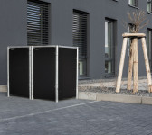 2 kovinska ali lesena boksa za smetnjak 120 L - 64 x 121 x 115 cm