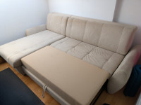 Kotna sedežna garnitura - beige barve