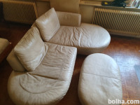 Prodam bež usnjeno kotno sedežno znamke Natuzzi