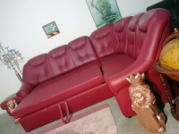 RAZTEGLJIVA Usnjena sedežna garnitura ! MOŽEN PREVOZ !