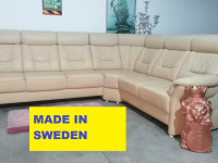 Usnjena sedežna garnitura "MARIEHOLM"; Made in SWEDEN! MOŽEN PREVOZ !