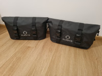 Vodoodporne stranske torbe za motor, črne
