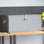 vidaXL Skrinja iz aluminija 80x30x35 cm srebrne barve