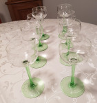 8 čudovitih brušenih kristalnih kozarcev