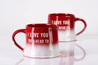 Keramični lonček *I Love You From Head To ...* 650ml