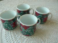 Set 3-ih skodelic s poslikavo za čaj, kakav..., porcelan