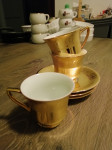 Skodelice za kavo vintage - komplet 3x, češki porcelan