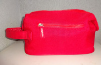 Kozmetična torbica nerabljena, rdeča, 24 x 10 x 14 cm