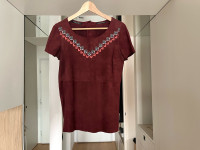 Maison Scotch usnjena bluza, S/M