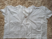 2x bombažna bela kratka majica št. 134 - 140