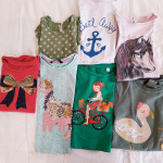 7x dekliška majica kratek rokav, 98-104, 3-4 leta