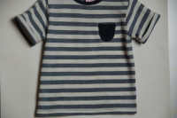 Zara belo-modra črtasta majčka 6 - 9 mes