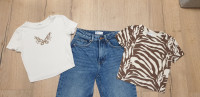 2x majica Bershka (XS in S), bombaž, lepo ohranjeno