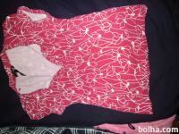 Poletna majica z rožnatimi vzorci-roza, HinM, VEL XS