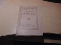 IZBRANI SPISI H. DOLENEC ZALOŽILA TISKOVNA ZADRUGA 1921