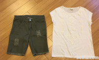 Kratka Zara majica in hlače 158cm oz 12/13let