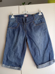 MODRE 3/4 KAPRI JEANS HLAČE 38/40
