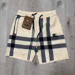 Cream Burberry Check Pattern kratke hlače