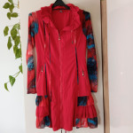 GLAMZ RDEČA OBLEKA Z ZADRGO 38