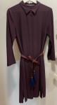 Monton kratka srajčna obleka s 3/4 rokavi v melancan barvi (36)