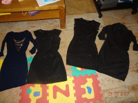 NIŽAM CENO! črna ženska obleka dress št. S, čevlji