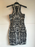 Obleka črno bela H&M xs