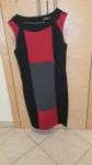 Obleka št. 38 ali M (črna z rdečim in sivim vzorcem)