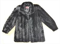 Topla črna jakna iz umetnega krzna - zelo kvalitetna izdelava