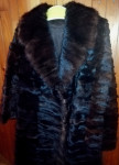 Perzijaner - vintage krzneni plašč (temno rjav, M velikost)