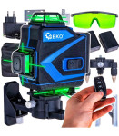GEKO G03307 360° 4D križni laser + 2x baterija + etui + dodatki