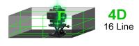 Nov laser- laserski nivelir,16 črtni 4D, samonivelirna linija