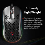 NOVO - Gaming miška ULTRA LIGHT - ( RGB - 250-16.000 DPI )