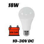 LED žarnica A80, E27, 12V / 24V DC, 18W